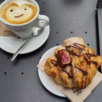 Croissant with chocolate and fig at L'Orto Bistrot in Turin
