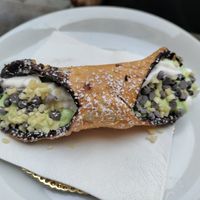 Pistachio canolli at L'Orto Bistrot in Turin