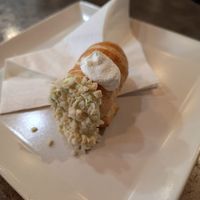 Cannolino with pistachio at L'Orto Bistrot in Turin