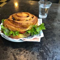 Salad croissant at L'Orto Bistrot in Turin