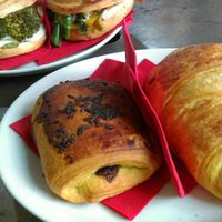 Plain croissant and chocolate one at L'Orto Bistrot in Turin