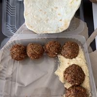 Falafel set at Veggie Happy in Queretaro