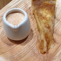 Apple pie and cream at Acorn Pie and Mash in Leigh-on-sea