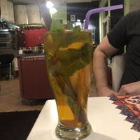 Saffron rose water drink  at Kook in Vienna