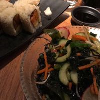 Wakama salad and crispy sweet potato roll at Nooch in Ramat Hasharon