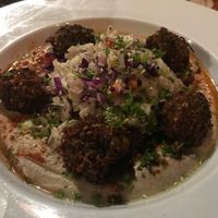 Falafel and hummus. at Coleos Cafe in Playa Venao