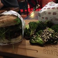 Bacon Brothers vegan burger with coconut bacon at Little High Eatery in Christchurch
