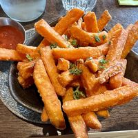 Sweet potato fries   at Roos Leap in Montrose