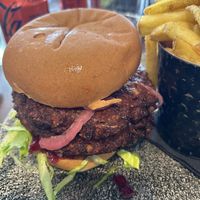 New vegan burger  at Roos Leap in Montrose