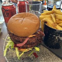 New vegan burger   at Roos Leap in Montrose