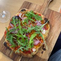 Pinsa Ungherese at Vegazzi Specialty Pizzeria in Budapest