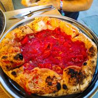 Pizza marinara at Vegazzi Specialty Pizzeria in Budapest