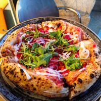 Pizza hungarese at Vegazzi Specialty Pizzeria in Budapest