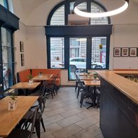 Interior at Vegazzi Specialty Pizzeria in Budapest