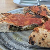 Calzone at Vegazzi Specialty Pizzeria in Budapest