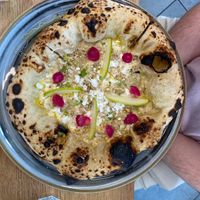 With Apple, Walnuts and vegan Feta at Vegazzi Specialty Pizzeria in Budapest