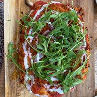 Pinsa  at Vegazzi Specialty Pizzeria in Budapest