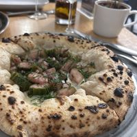 Bianca Base, pickles, cucumber, salad...  at Vegazzi Specialty Pizzeria in Budapest