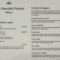 Menu   at Vegazzi Specialty Pizzeria in Budapest