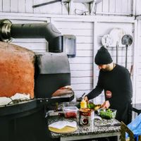 Inside at Vegazzi Specialty Pizzeria in Budapest