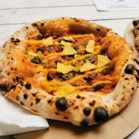 Mexican flavoured pizza at Vegazzi Specialty Pizzeria in Budapest