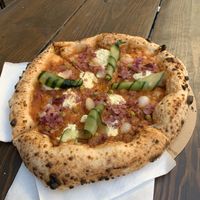 seasonal pizza at Vegazzi Specialty Pizzeria in Budapest