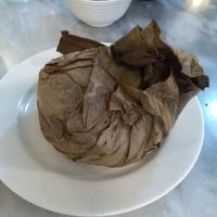 Lotus leaf covered rice at Lily's Vegetarian Kitchen - Georgetown in Penang