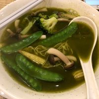 Lei cha soup noodles at Nature Cafe - Suntec City in Central Singapore