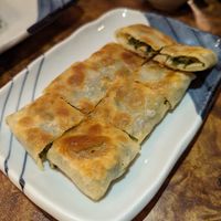 chives/scallion pancakes at Zhu Li Guan in Taipei