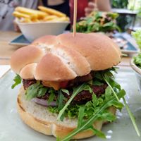 Kutscher vegan burger at Hans im Glück in Central Singapore