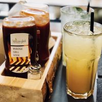 Sauces and drinks at Hans im Glück in Central Singapore