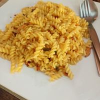 Pasta alio olio e pepperonio at Flower Power Restaurant in Koh Phayam