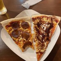 I took a bite before remembering to take a photo! Great pizza! at Slices in Osaka