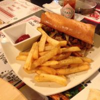 Steak and cheese at Slices in Osaka