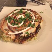 Vegan okonomiyaki  at Slices in Osaka