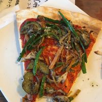 Vegan pizza slice  at Slices in Osaka