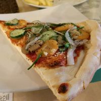 Vegan Pizza, cashew parmesan optional at Slices in Osaka
