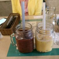 Alcoholic Soymilk "Bubble" Boba drinks at Slices in Osaka