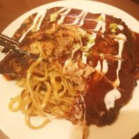 Okonomiyaki at Slices in Osaka