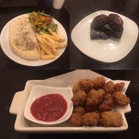 The Calzone, Bites and Chocolate Brownie - all amazing at Slices in Osaka