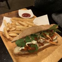 On the specials - vegan banh mi sub  at Slices in Osaka