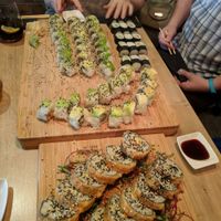 Age veggie, tiger veggie rolls, avo and shiitake maki at EverGreen Sushi in Zagreb