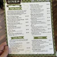 Menu front   at Ocala's Downtown Diner in Ocala