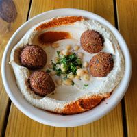 Falafel Hummus plate at The Hummus House in Fort Lauderdale