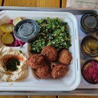 Falafel platter at The Hummus House in Fort Lauderdale