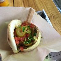 Chickenless Schwarma in Pita. Our favorite.  at The Hummus House in Fort Lauderdale