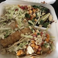 Solstice Fish Tacos Platter at Supernova Vegan - Food Truck in Portland