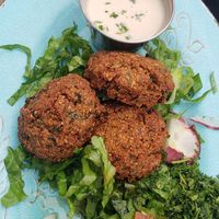 Falafel starter at Les Amis Restaurant in Fullerton