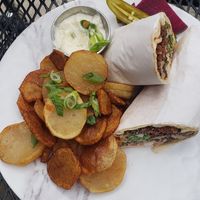 Cauliflower wrap at Les Amis Restaurant in Fullerton