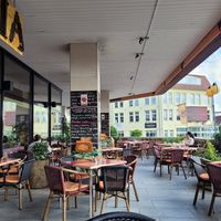 The outside seating area at Lalia Ristorante in Pezinok